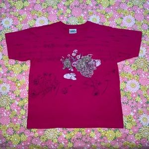 vintage single stitch puppy dog pink  T-shirt Size Large